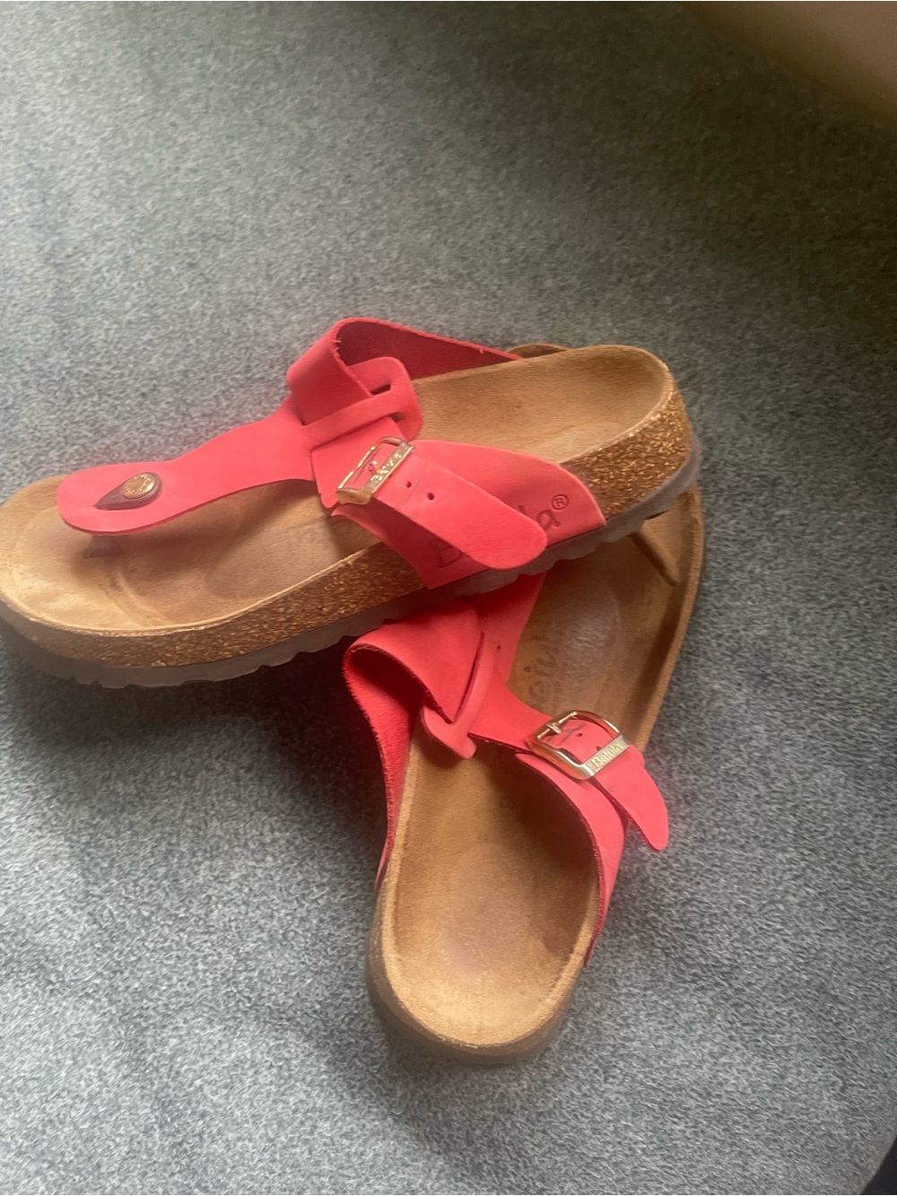 Betula Coral Thong Sandals with Adjustable Buckle